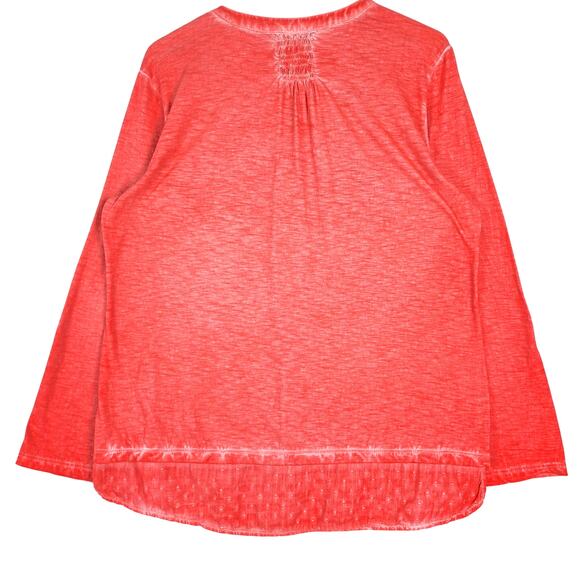 Womens Top Large Red Embroidered Geometric Boho Chic Peasant Hippie Tunic Casual - Picture 5 of 5